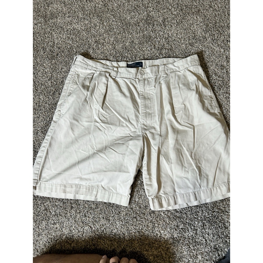 Polo Ralph Lauren Shorts Men's 40 Khaki The‎ Tyler Pleated Casual Chino